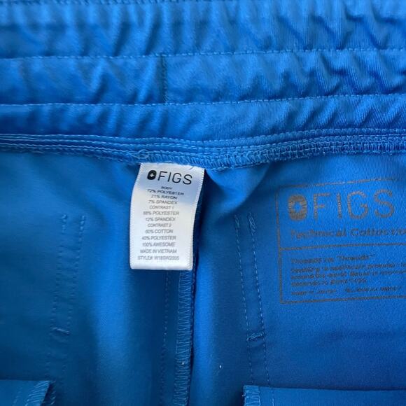 Figs Scrub Pants Womens S Blue Jogger Technical Collection Medical Nursing - Picture 5 of 7